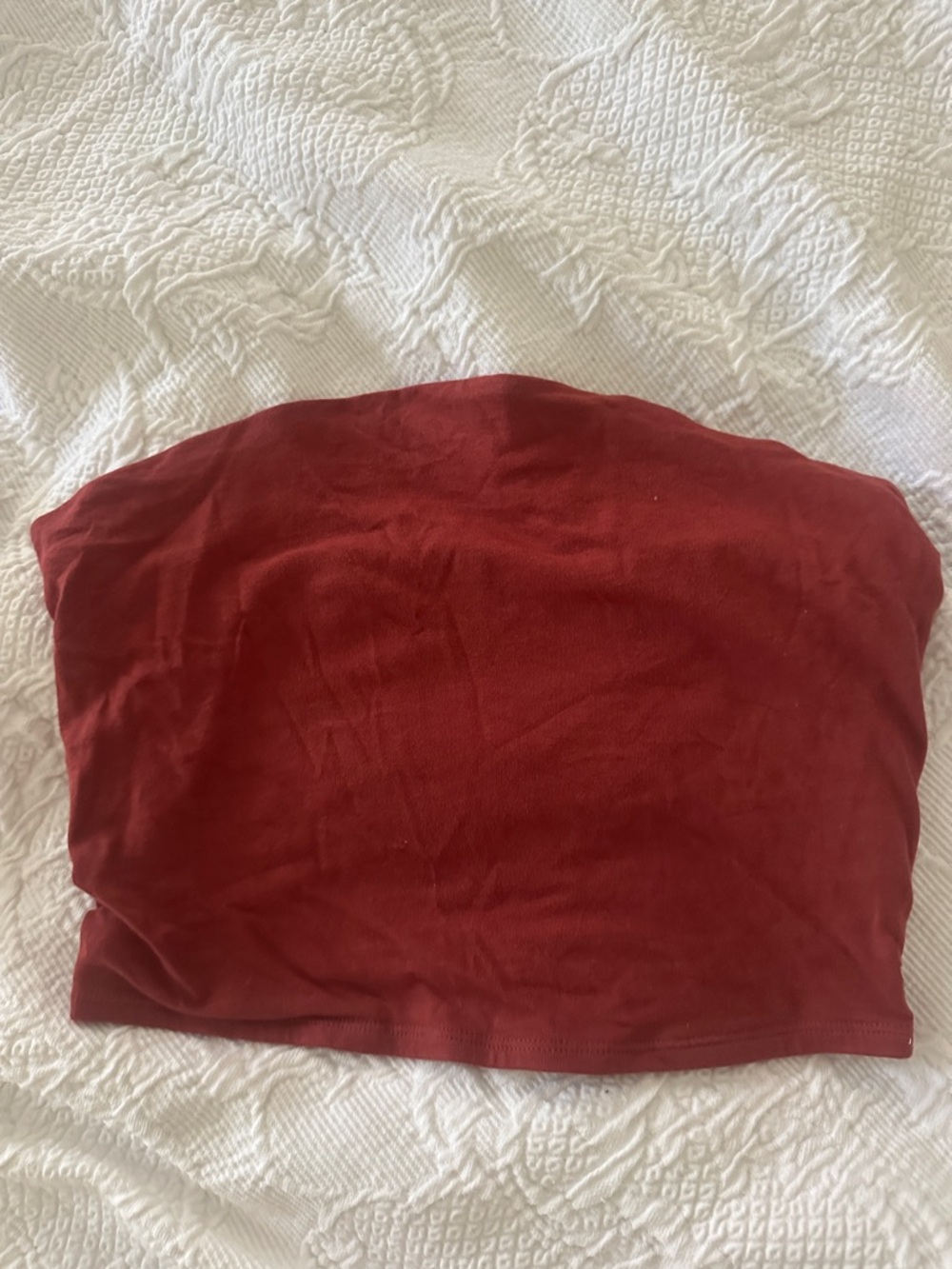 Garage Wine Red Strapless Tube Top